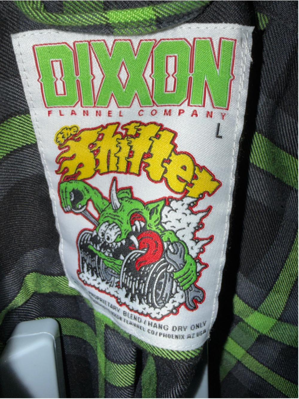 Women’s Dixxon The Shifter Flannel Shirt Size L Black Green Plaid - Picture 6 of 6
